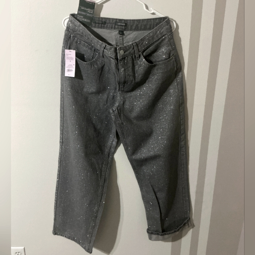 Wild Fable Gray Glitter Jeans